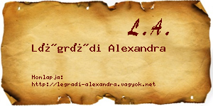 Légrádi Alexandra névjegykártya