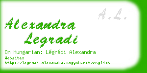 alexandra legradi business card